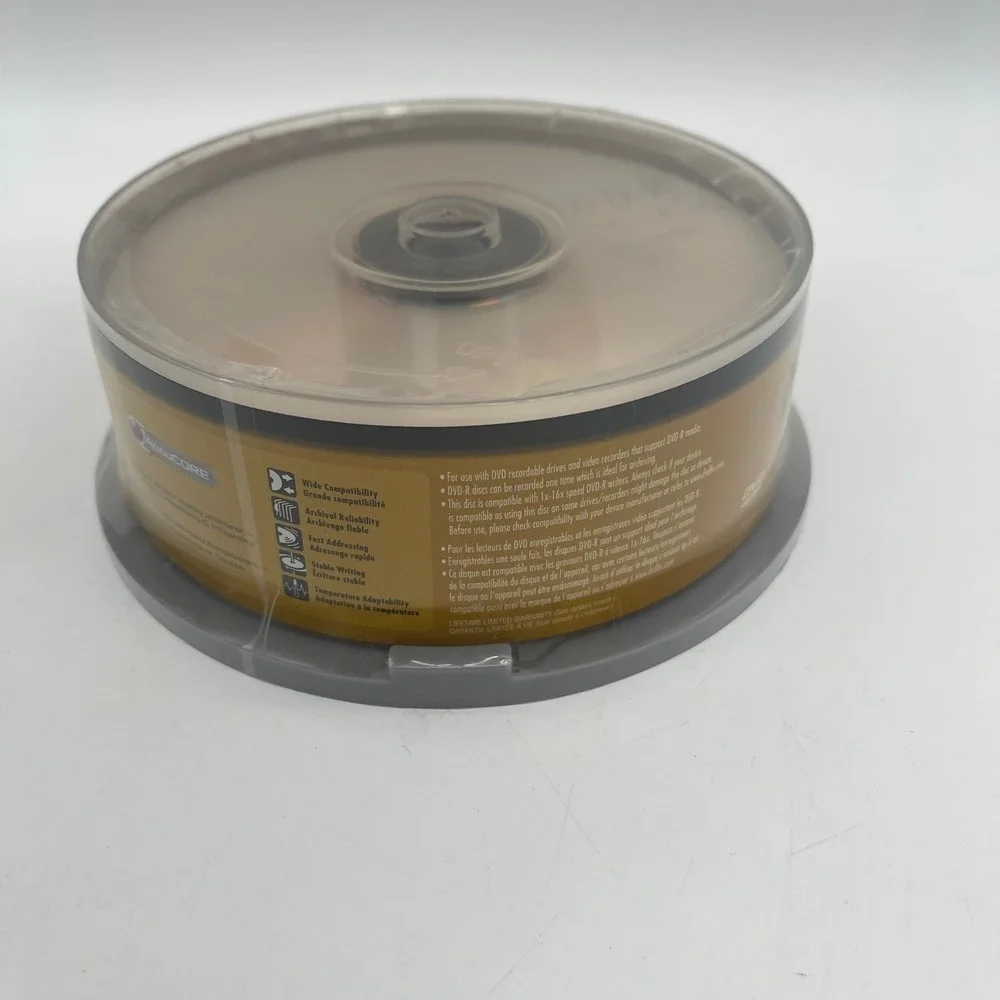 Sony DVD-R 4.7GB 120min 1x-16x AccuCORE‎ Recordable Media 25 Pack Spindle NEW